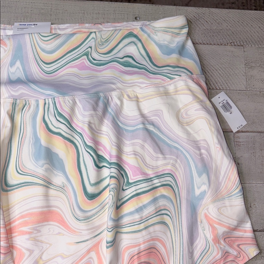 Old Navy High Rise Powersoft Swirl Marble Skort Go-dry 4X NWT!l - Picture 2 of 13